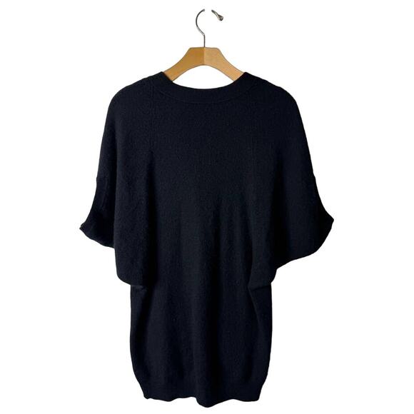 Vince Black Small Cashmere Button-Up Short Sleeve Kimono Dolman Sweater Cardigan - Picture 5 of 12